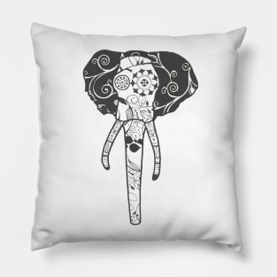 Sugar Skull Elephant Pillow