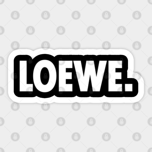 Loewe White Loewe White Logo Type Sticker Teepublic