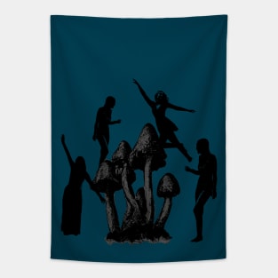 Magic Mushroom Dance Party Tapestry