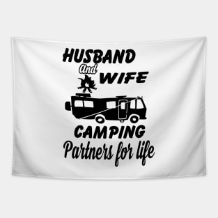 husband and wife camping partner for life Tapestry