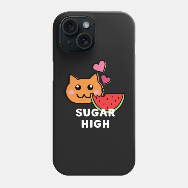 Sugar High Kitty Phone Case by leBoosh-Designs