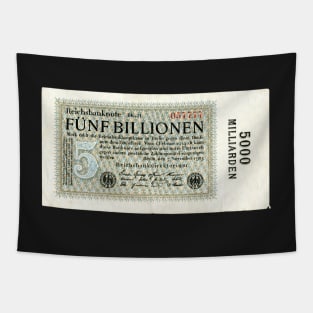 Weimar Germany 5 Billion Marks Money Banknote 1923 Tapestry