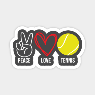 Peace Love Tennis Magnet