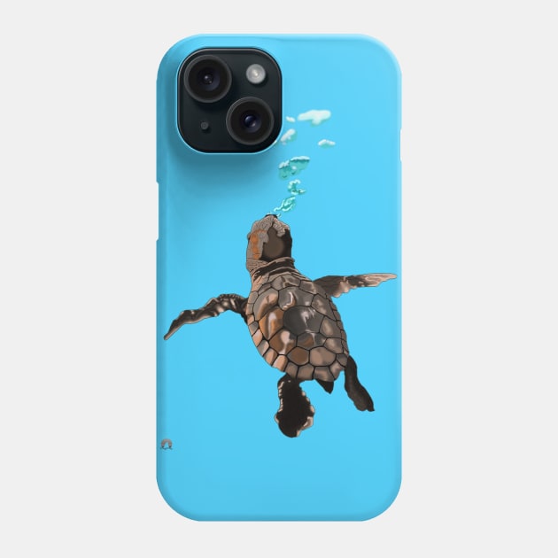 Baby Turtle Phone Case by Fin Bay Designs 