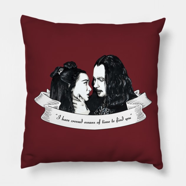 Dracula and Mina Pillow by Pendientera