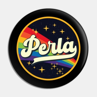 Perla // Rainbow In Space Vintage Style Pin