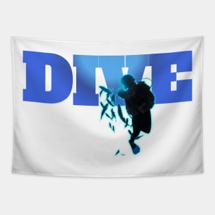 Scuba diving t-shirt designs Tapestry