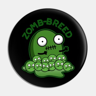 Zom-breed Cute Halloween Zombie Breed Pun Pin