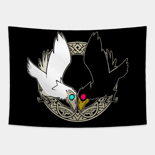 Hugin & Munin Tapestry by TheTeenosaur