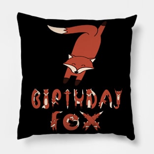 7th Birthday Fox Lover 7 Years Old Boys And Girls Party product Pillow