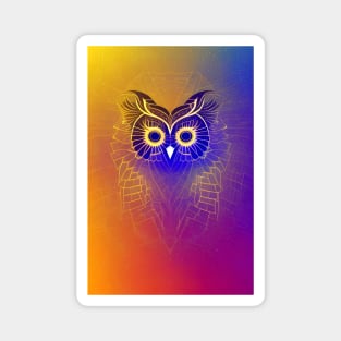 Gometric owl design Magnet