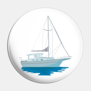 Sailboat or Sailing Boat Retro Pin