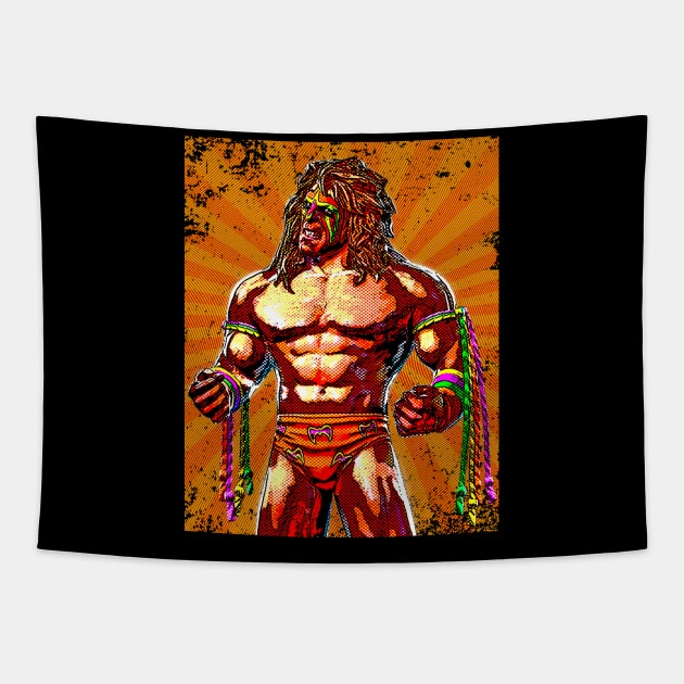 Ultimate Warrior // Retro Comics Style Tapestry by Kolovos Comic