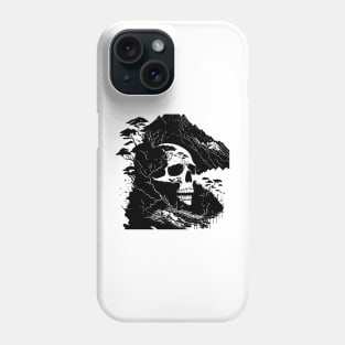 Skull in the rocks Phone Case