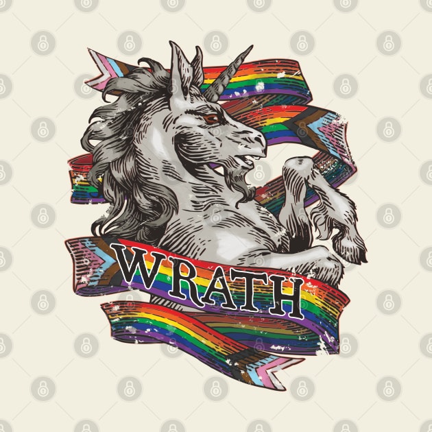 Wrath Unicorn – LGBTQ Pride Flag by Still Winter Craft