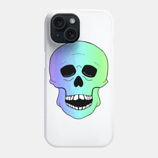 Happy Blue Skull Phone Case