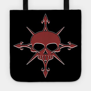 Skull Compass in red Tote