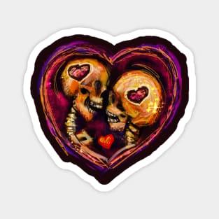True Love Skulls Magnet