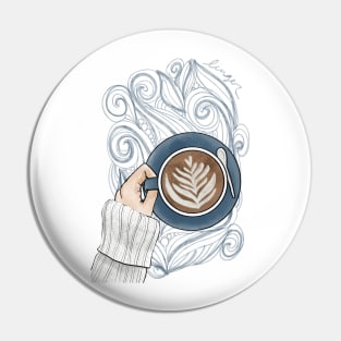 Linger with Your Latte Pin