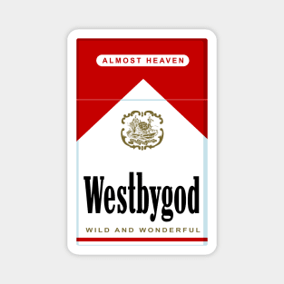 West by god Virginia smokes package Magnet