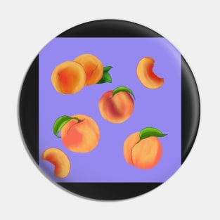 Peaches Pattern Purple Pin