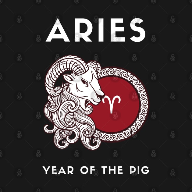 ARIES / Year of the PIG by KadyMageInk