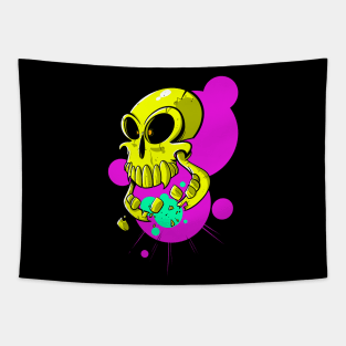 Blacklight Skull Tapestry