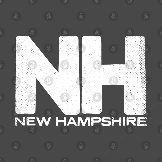 NH New Hampshire State Vintage Typography by Commykaze