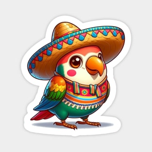 cute love bird wearing meksican costum Magnet