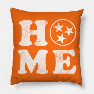 Home Tennessee Flag Orange Pillow