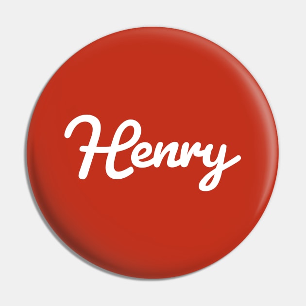 Henry Cursive Script Typography White Text Pin by ellenhenryart