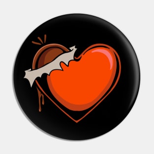 Chocolate Heart Pin