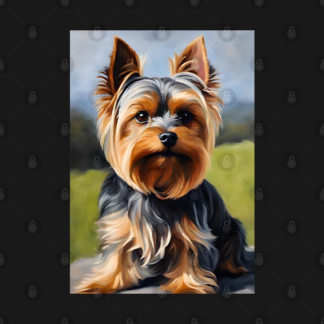 Yorkshire Terrier Dog Breed Oil Painting by Art-Jiyuu