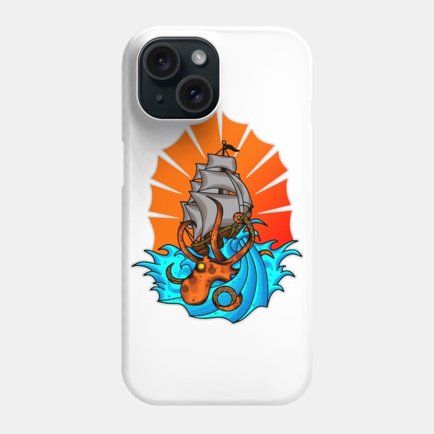 Sunset Ship Phone Case by evoke