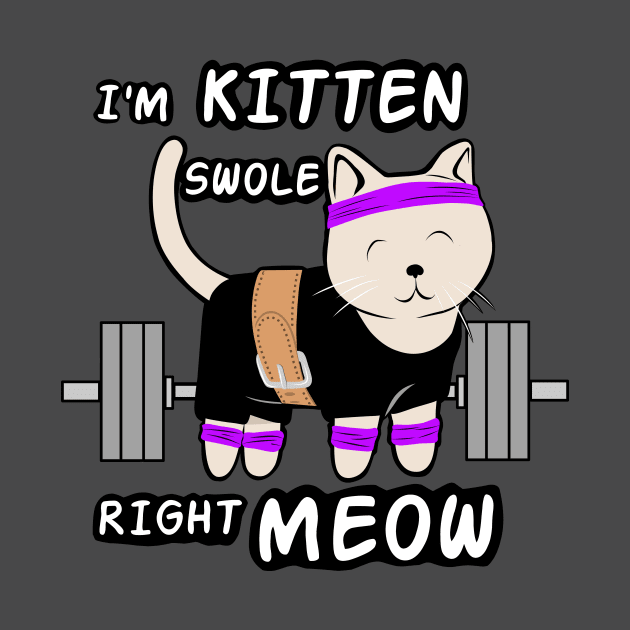 fitness girl, gym girl, cat lover by TimAddisonArt