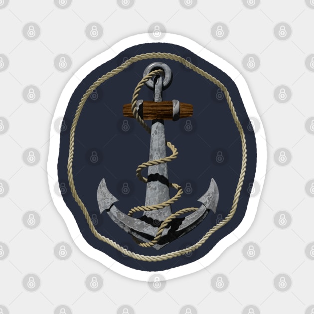 Anchor With Rope Magnet by Packrat