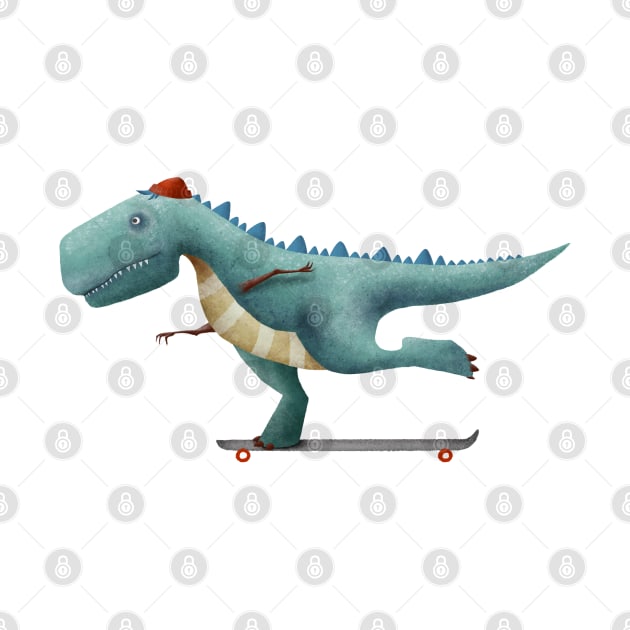 Dinosaur on a skateboard by Var Space