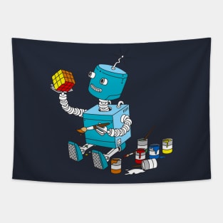 Robot Solving the Rubik's cube Tapestry