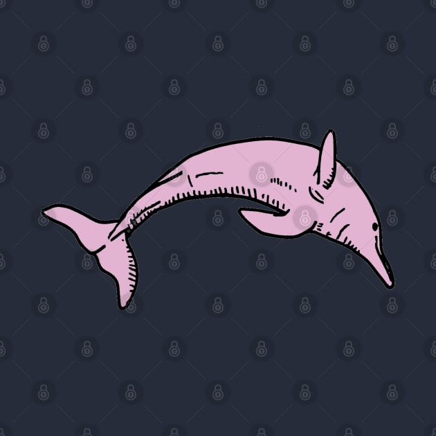 Pink river dolphin by JennyGreneIllustration