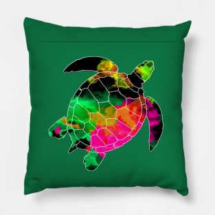 Water Color Sea Turtle Pillow