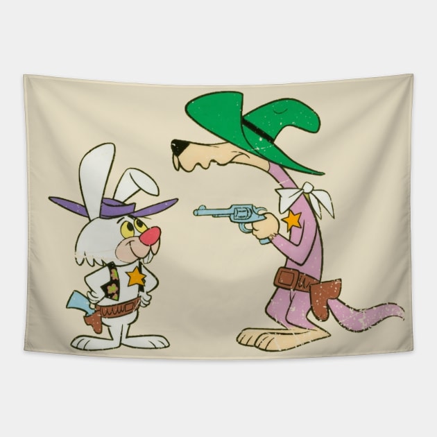 Distressed Ricochet Rabbit and Droop-a-Long Tapestry by offsetvinylfilm