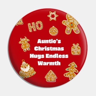 Auntie's Christmas hugs, endless warmth. Pin