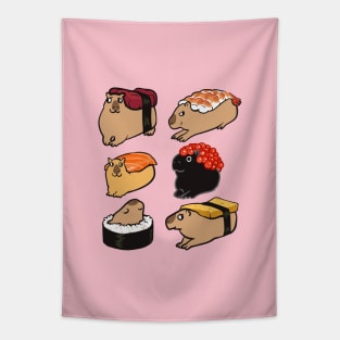 Sushi Capybara Tapestry