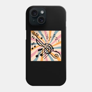 retro music notes inst Phone Case