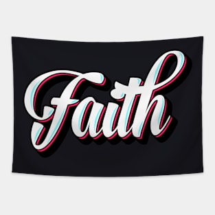 Christian Faith Typographic Design Tapestry