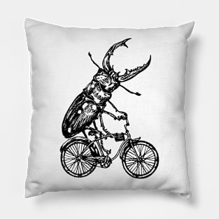 SEEMBO Beetle Cycling Bicycle Cyclist Bicycling Biking Biker Pillow