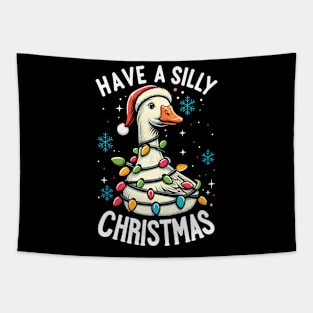 Funny Goose Gift Men Women Kids Silly Goose Ugly Christmas Tapestry