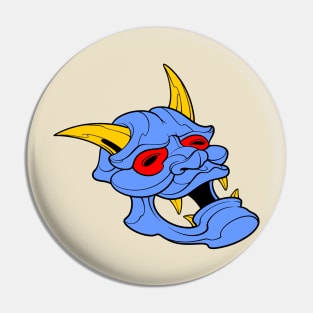 blue oni mask Pin