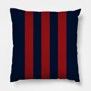 Navy Three Red Bars Pillow