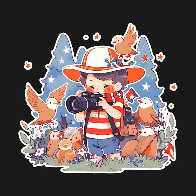 Birdwatcher Shirt | Boy Birdwatching by Gawkclothing